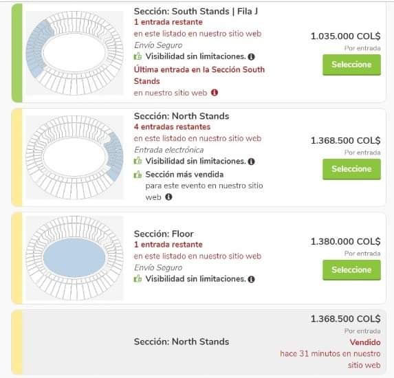 Así revenden las boletas de RBD. Foto: Facebook José Argotty.