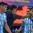 Juan Fernando Quintero y Gustavo Costas en Racing de Avellaneda