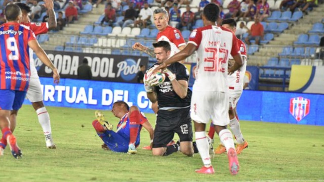 Partido entre Santa Fe y Unión Magdalena, el pasado 30 de marzo en Santa Marta.