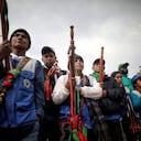 Niños, jóvenes y adultos del pueblo Nasa. Foto: Esteban Vega / Semana.