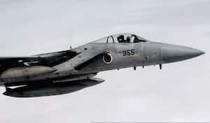 Este es uno de los aviones F-15 de la Fuerza Aérea Japonesa que tuvo que ser desplegado