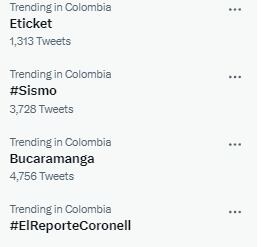 Eticket tendencia en Twitter - RBD