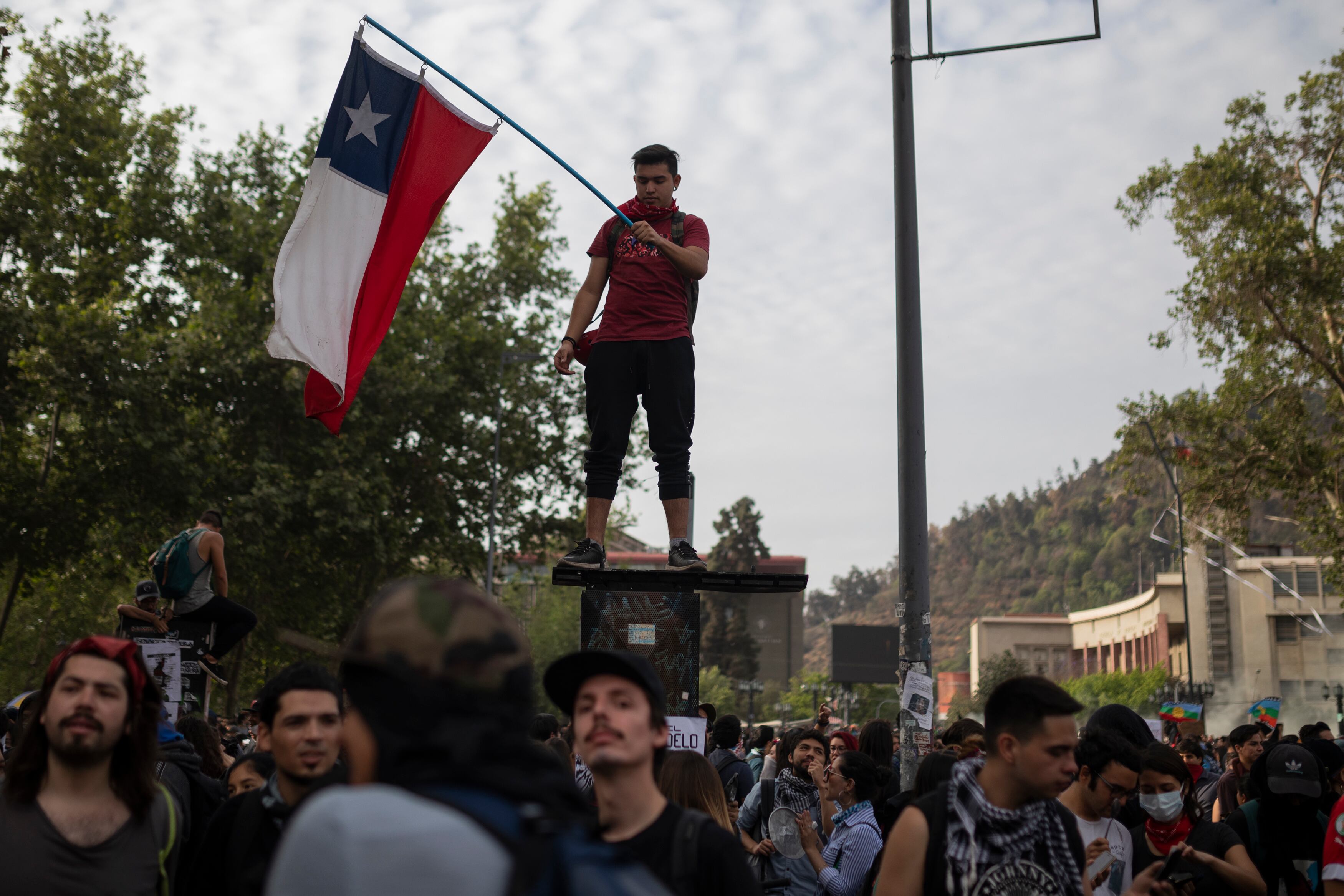 Protestas en Chile. (Photo by Jeremias Gonzalez/NurPhoto via Getty Images)
