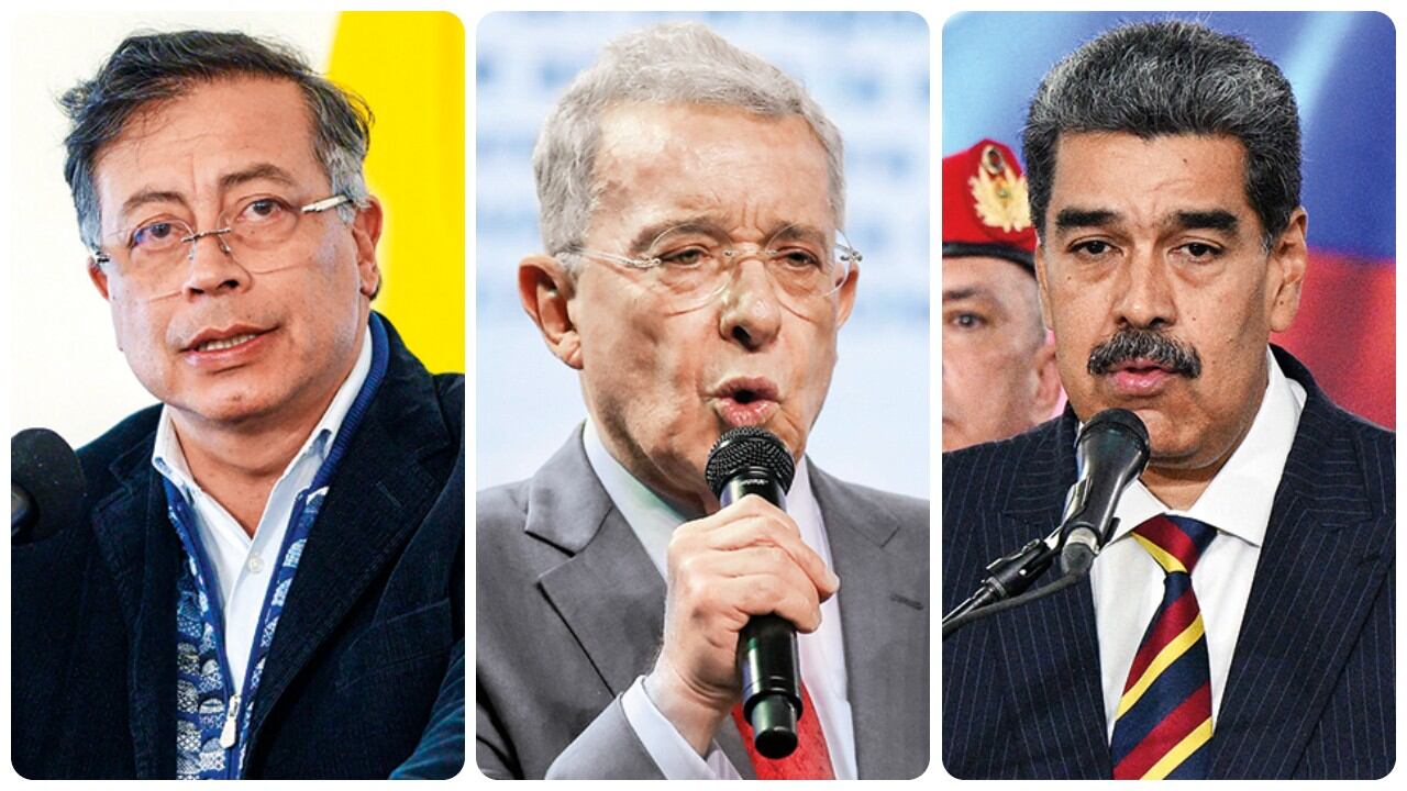 Gustavo Petro, Álvaro Uribe y Nicolás Maduro