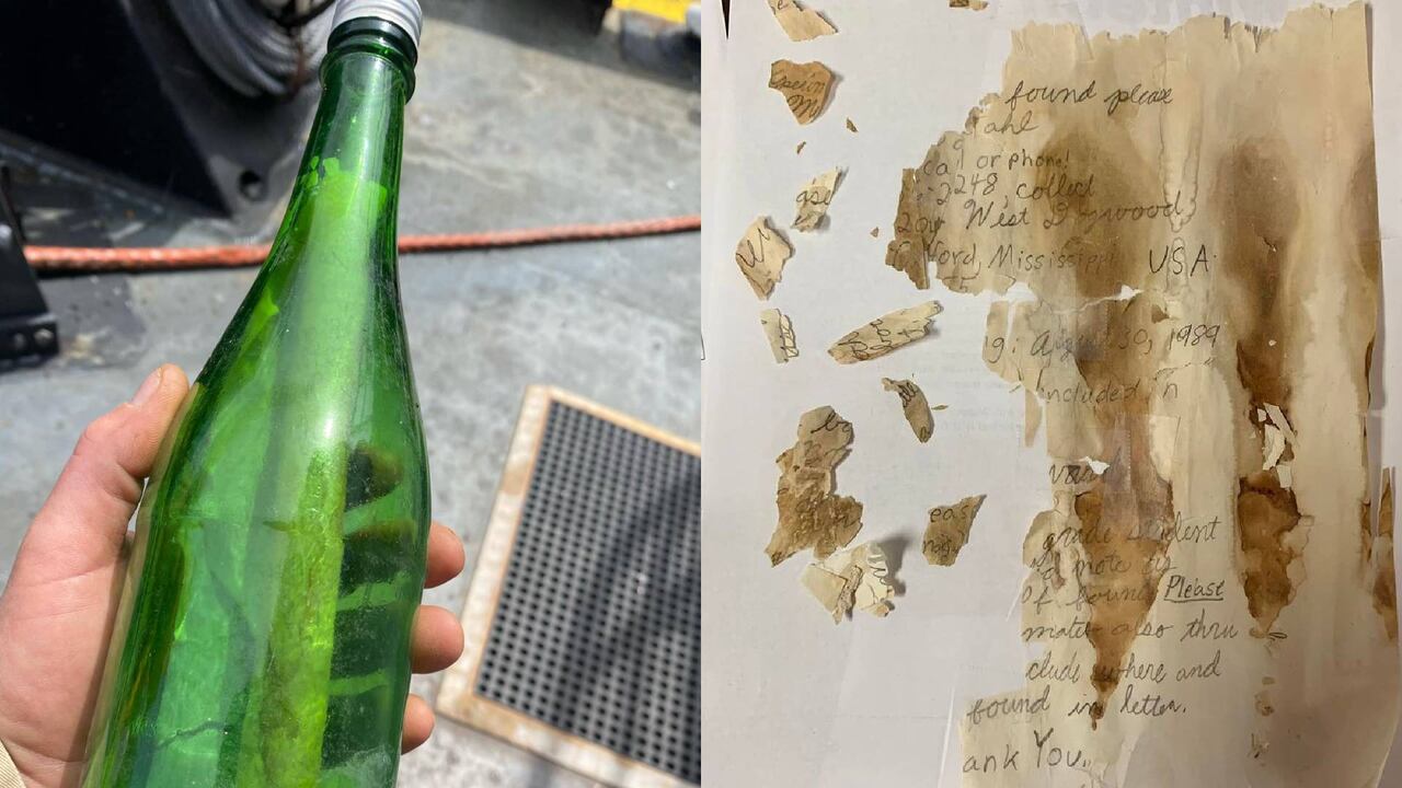 El mensaje fue escrito por Brian Dahl cuando tenía 11 años.