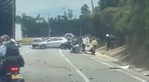 Accidente en la vía Bogotá - Tunja