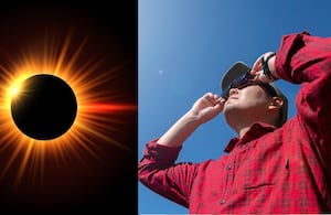Para ver un eclipse solar se deben usar gafas especiales.