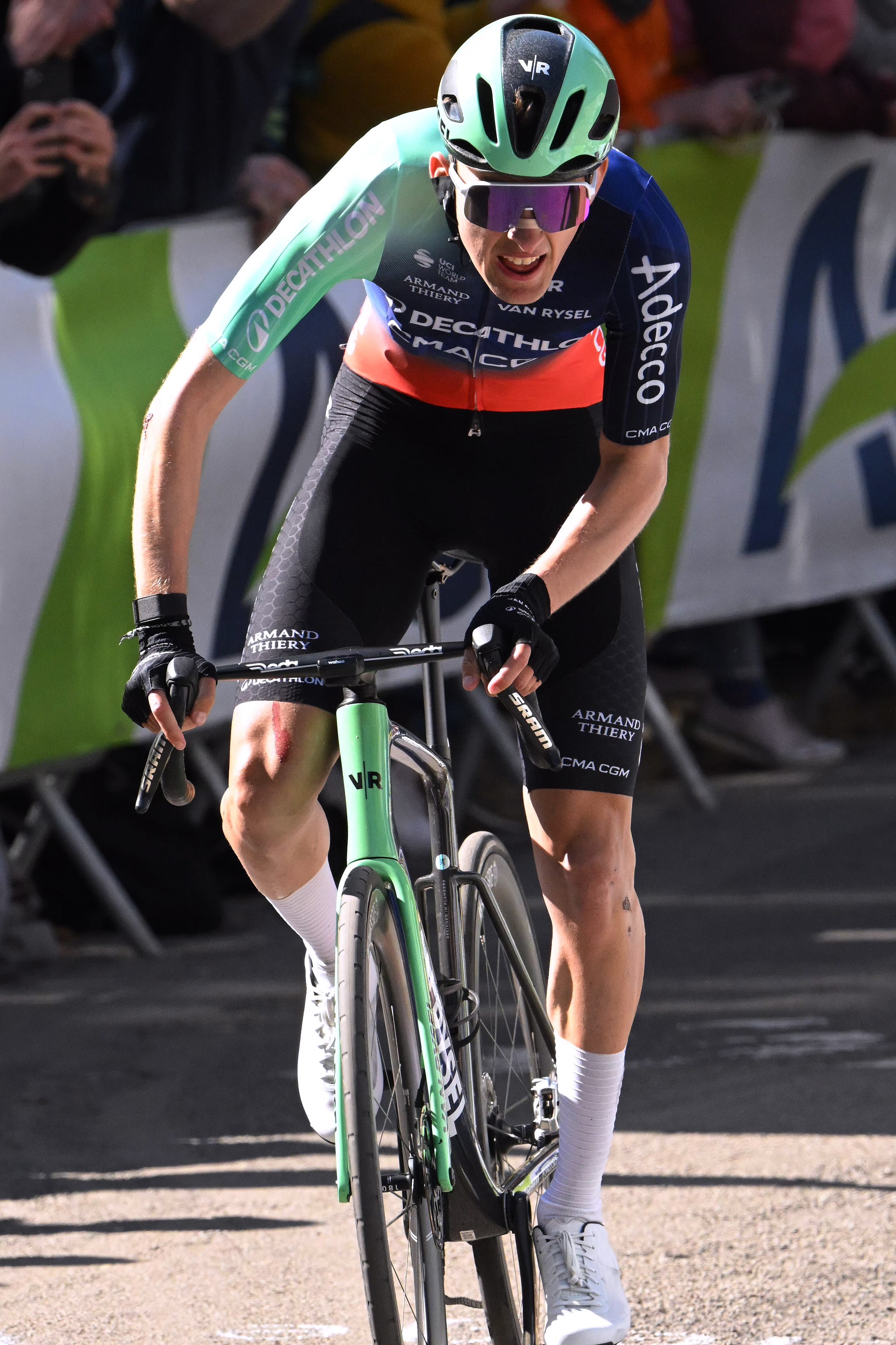 Paul Seixas en la Flecha Valona.