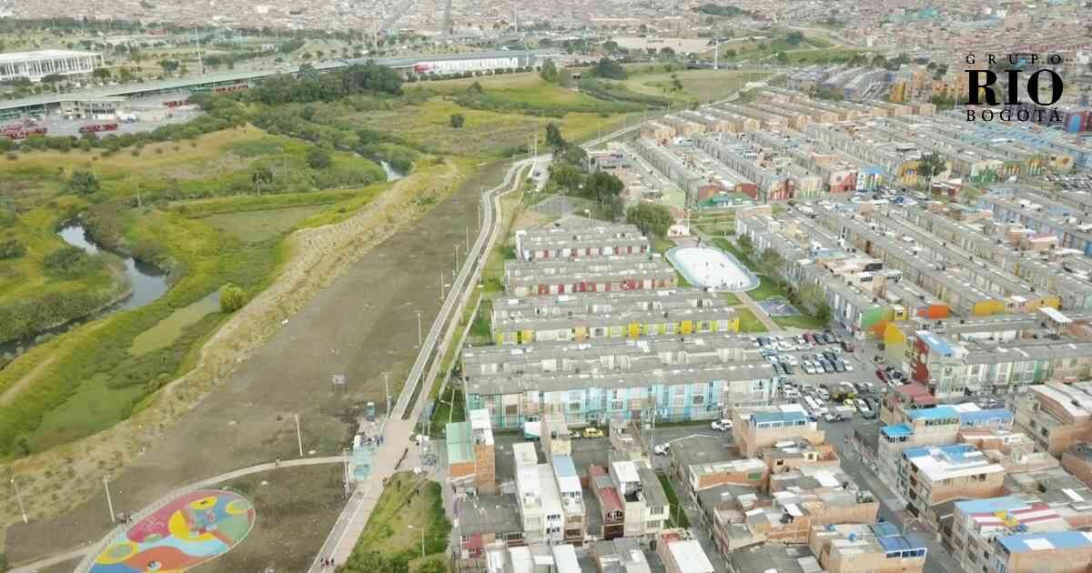 El sendero ambiental del río Tunjuelo tendrá 11 kilómetros de ciclorruta, 34 parques infantiles y 66 plazoletas. Foto: EAAB.