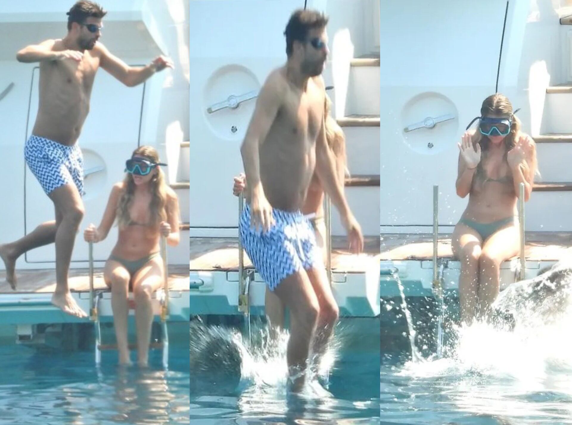 La pareja disfrutando de unas vacaciones.