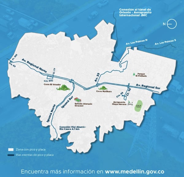 Pico y placa en Medellín.