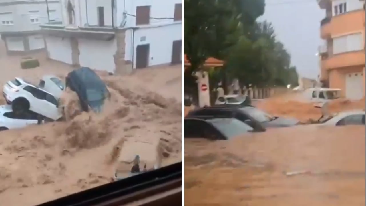 El agua alcanzó un metro de altura dentro de una vivienda de Madrigueras.
