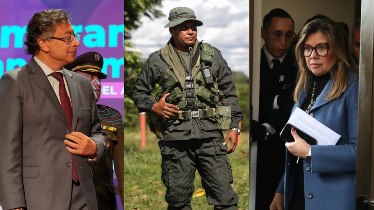 Gustavo Petro, alias Calarcá y Luz Adriana Camargo.