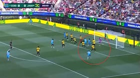 Momento del gol de RD Congo.