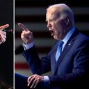 Esta combinación de fotografías tomadas en Columbia, Carolina del Sur, muestra al expresidente Donald Trump, a la izquierda, el 24 de febrero de 2024, y al presidente Joe Biden el 27 de enero de 2024. (Foto AP)