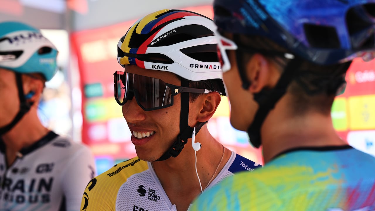 MONZON, SPAIN - AUGUST 30: Egan Bernal of Colombia and Team INEOS Grenadiers prior to the La Vuelta - 80th Tour of Spain 2025, Stage 8 a 163.5km stage from Monzon Templario to Zaragoza / #UCIWT / on August 30, 2025 in Monzon, Spain. (Photo by Dario Belingheri/Getty Images)