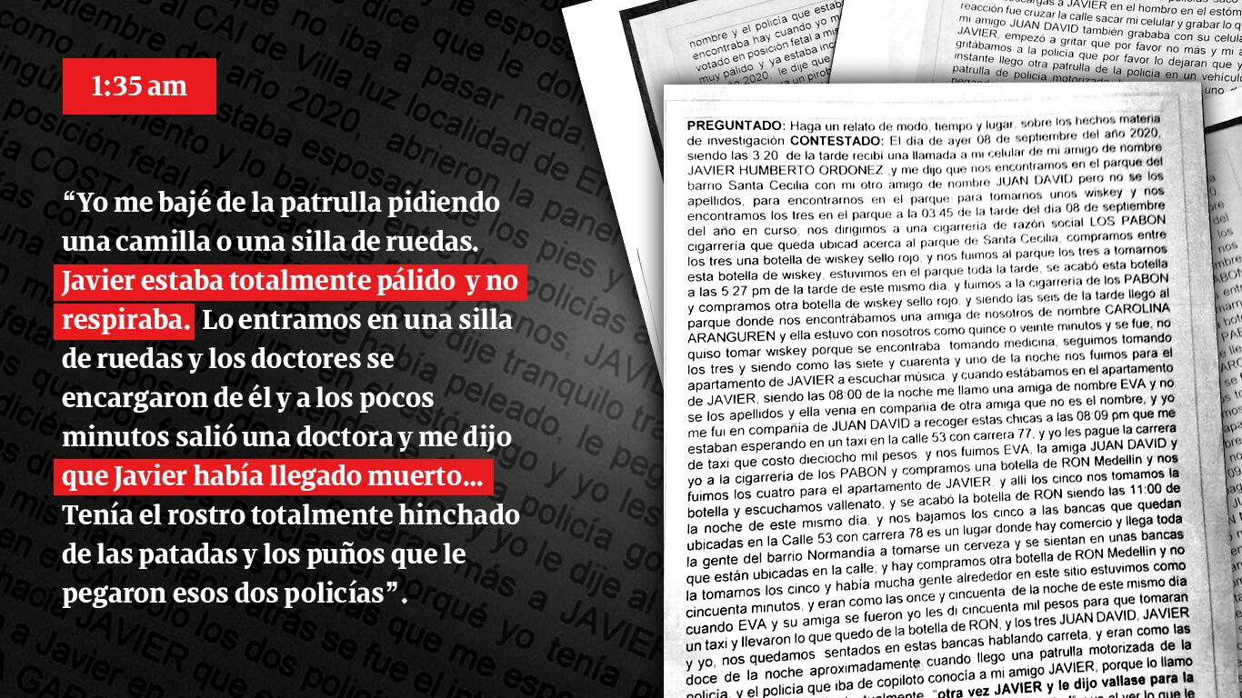 Así mataron a Javier Ordoñez