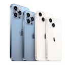 Los cuatro modelos de la familia iPhone 13: Pro Max, Pro, estándar y Mini, de izquierda a derecha.
APPLE
13/10/2021