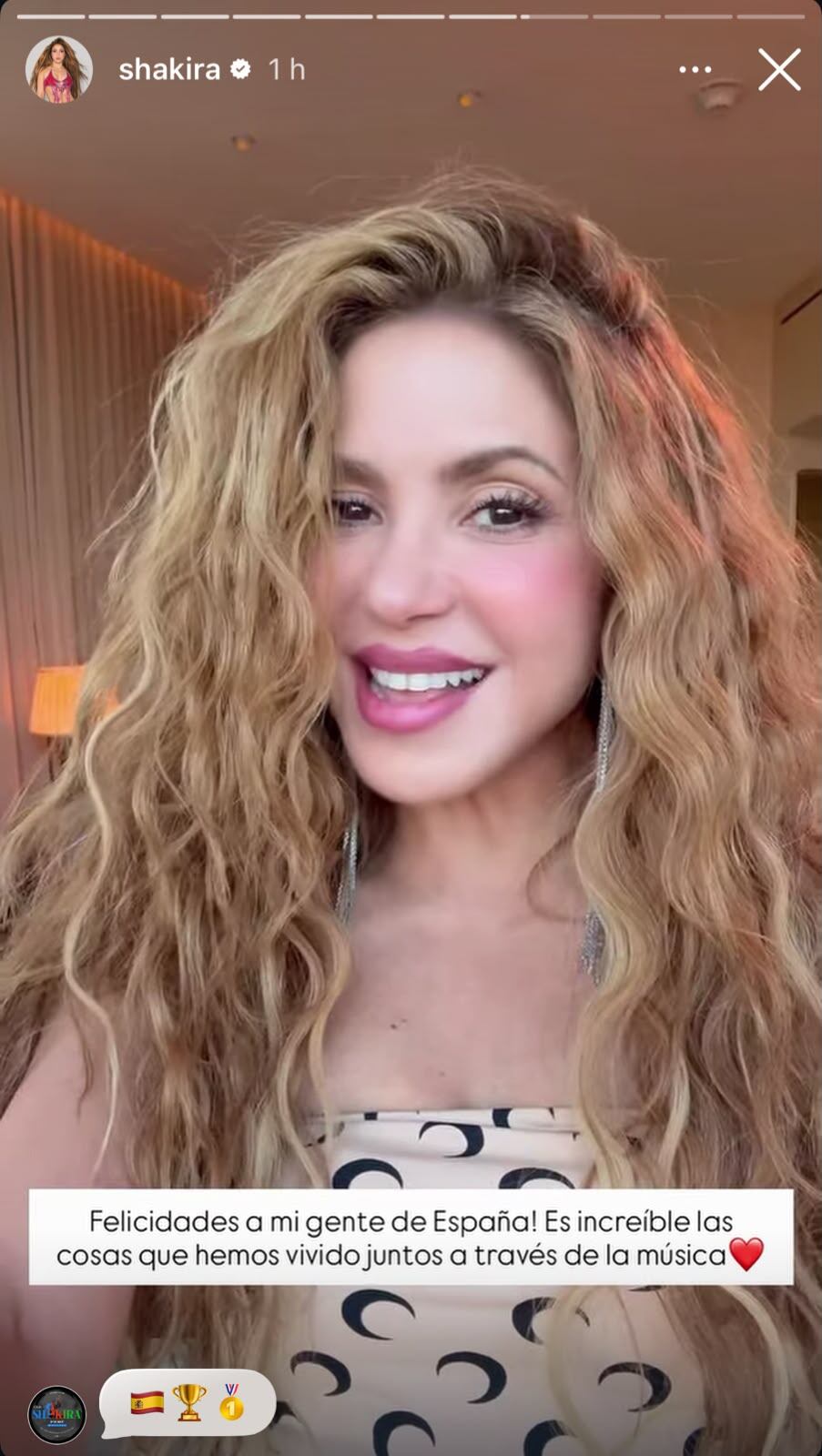 Shakira habló del triunfo de España en el Mundial 2026.