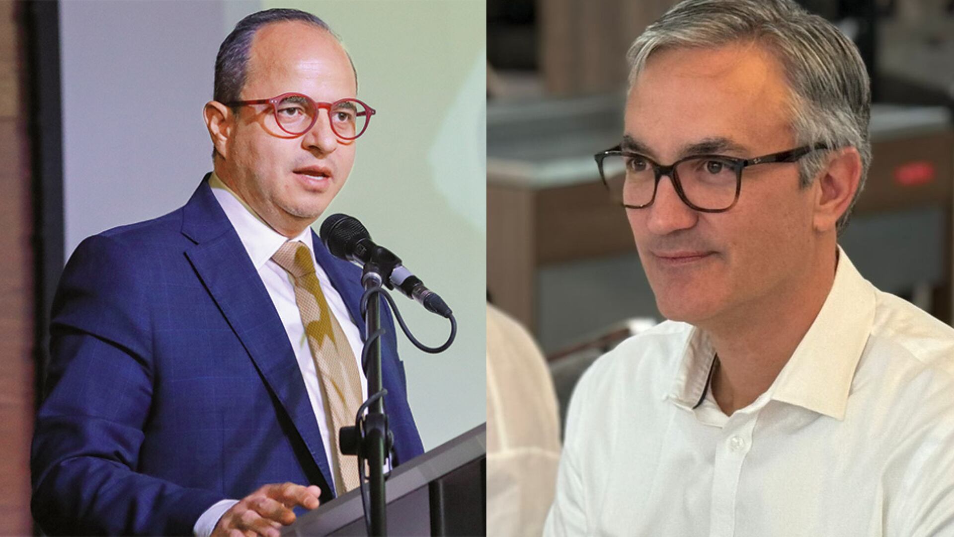 Los representantes del Centro Democrático, Juan Espinal y Christian Garcés.