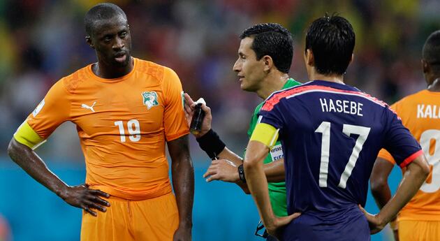 Yaya Touré jugón en el Manchester City de Guardiola.