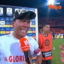 Entre lágrimas, el jugador del Junior de Barranquilla le dedica el triunfo del equipo tiburón contra Independiente Medellín, al coronarse campeón, a su madre fallecida. Foto: WinSports