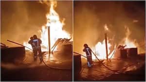 Voraz incendio en el salto del Tenquendama acabó con varias casetas, comerciantes quedaron gravemente afectados