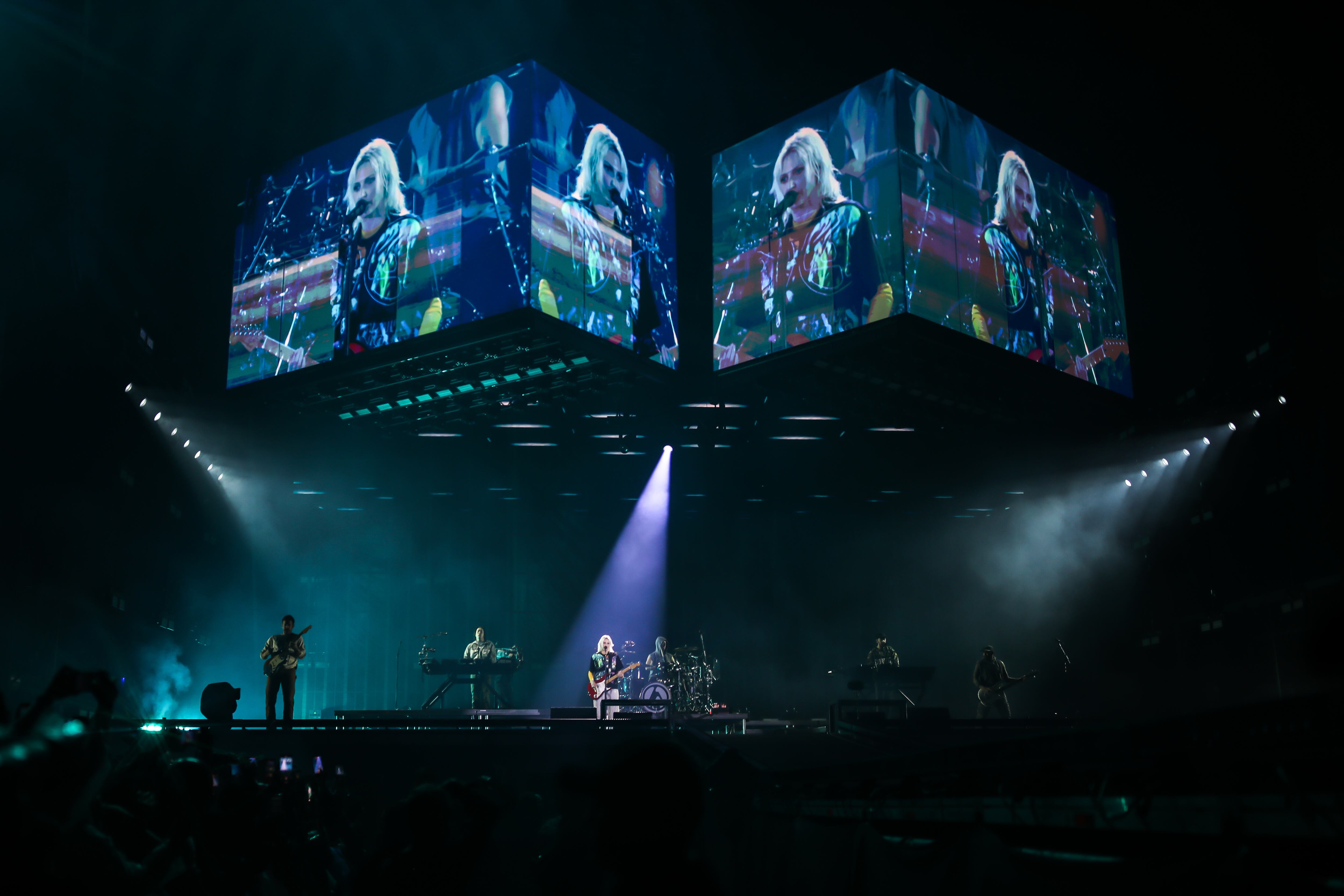 Linkin Park en el Vive Claro de Bogotá, el 25 de octubre de 2025.