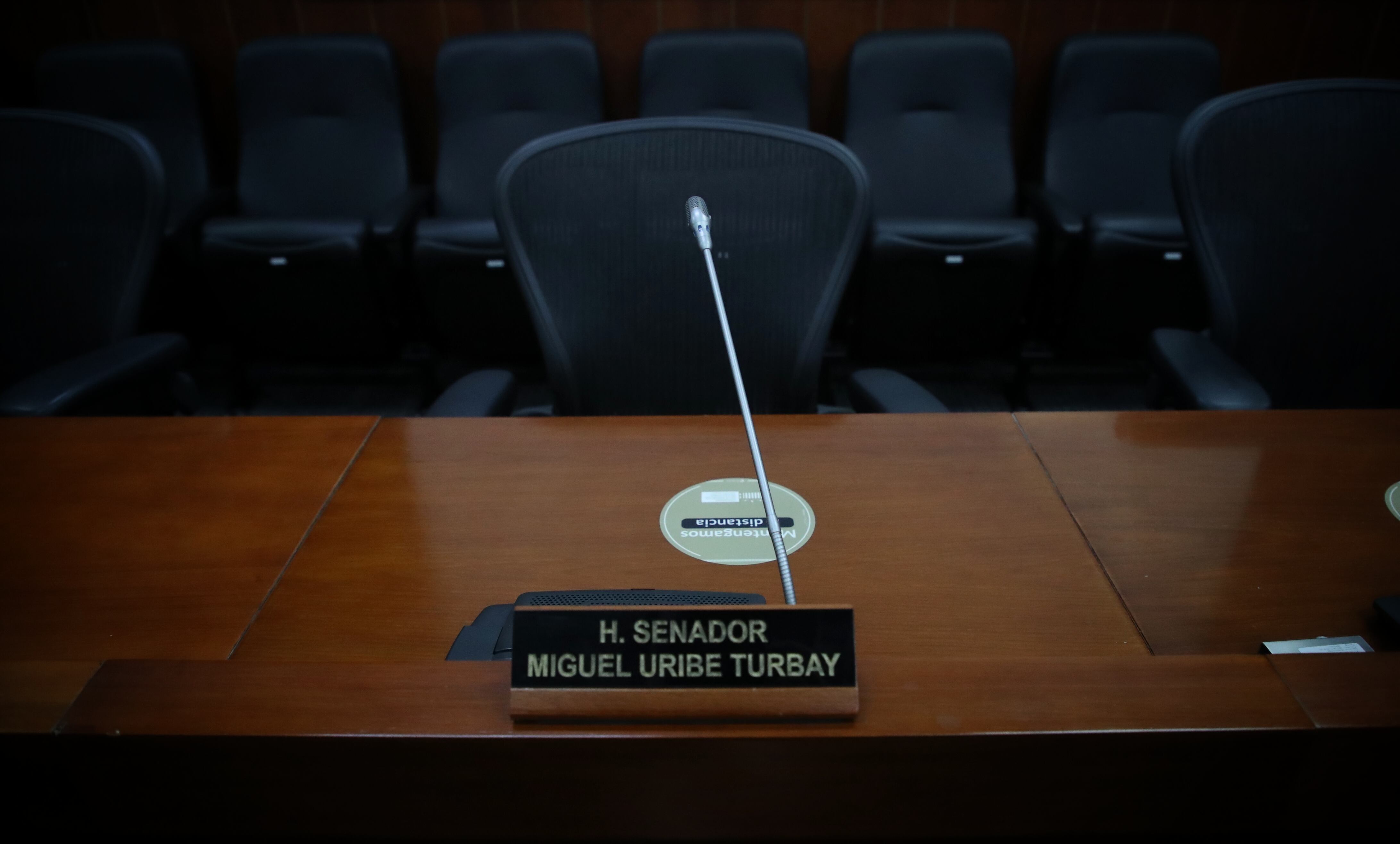 Curul del Senador Miguel Uribe Turbay