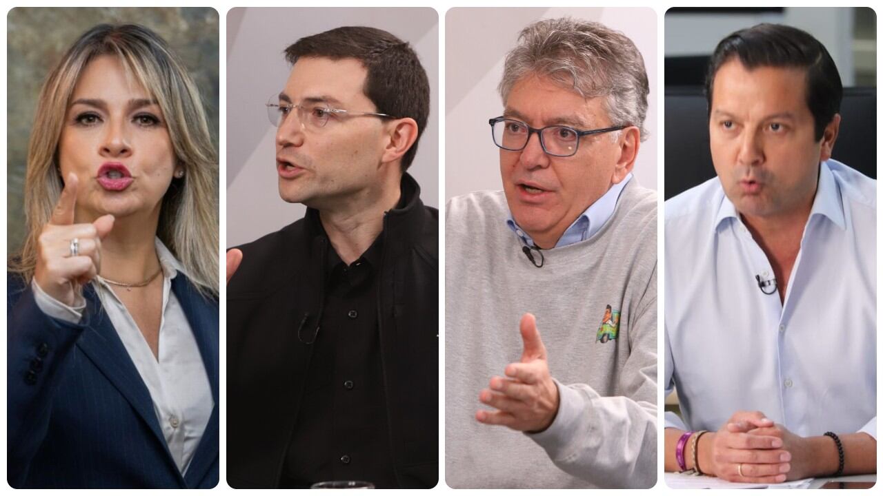 De izquierda a derecha: Vicky Dávila, Felipe Córdoba, Mauricio Cárdenas y David Luna.