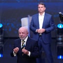 Lula da Silva y Flávio Bolsonaro.