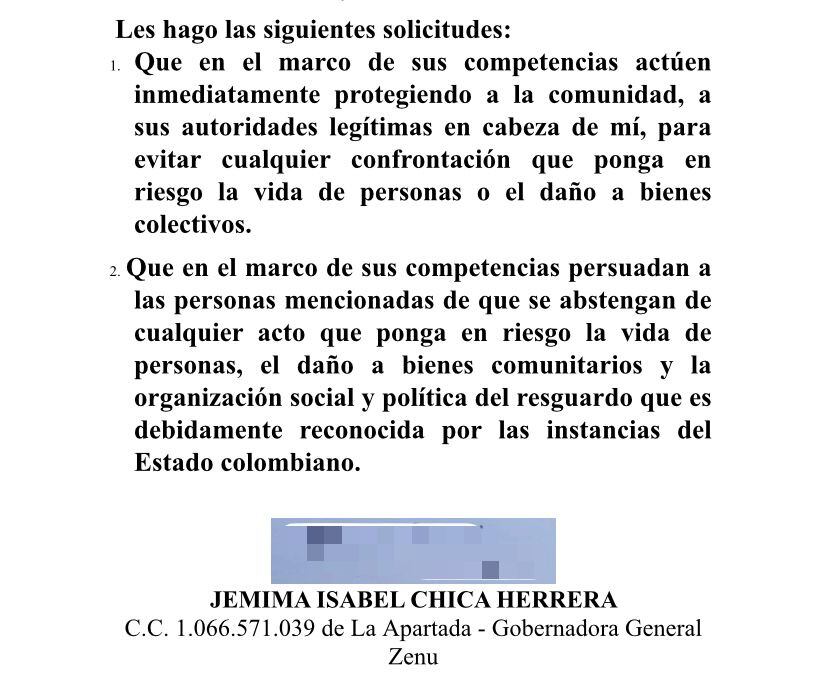 Denuncia interpuesta ante las autoridades competentes por las amenazas recibidas.