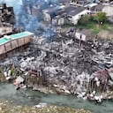 Panorama tras incendio en Quibdó, en Chocó.