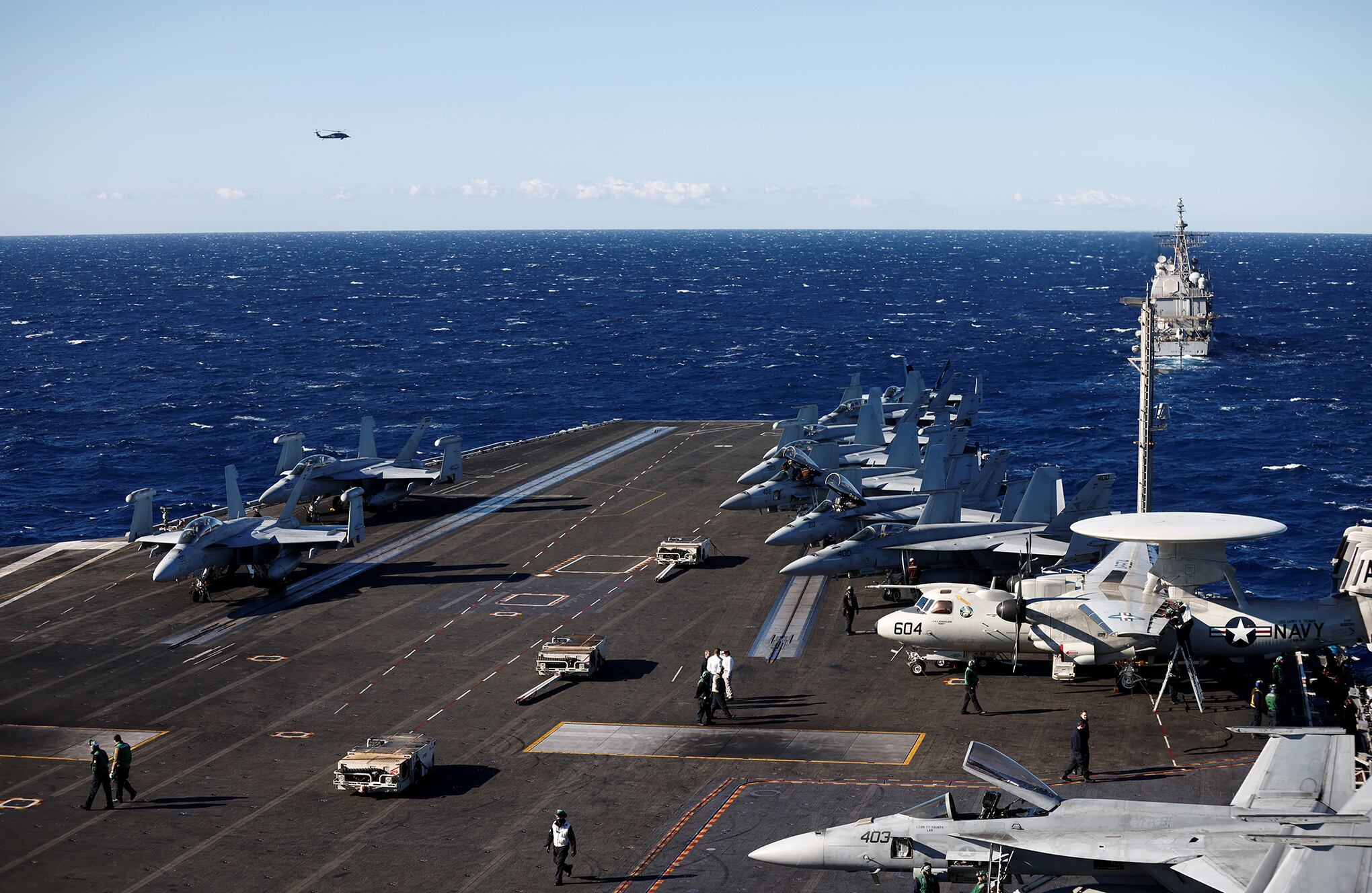 A bordo portaaviones USS Harry Truman