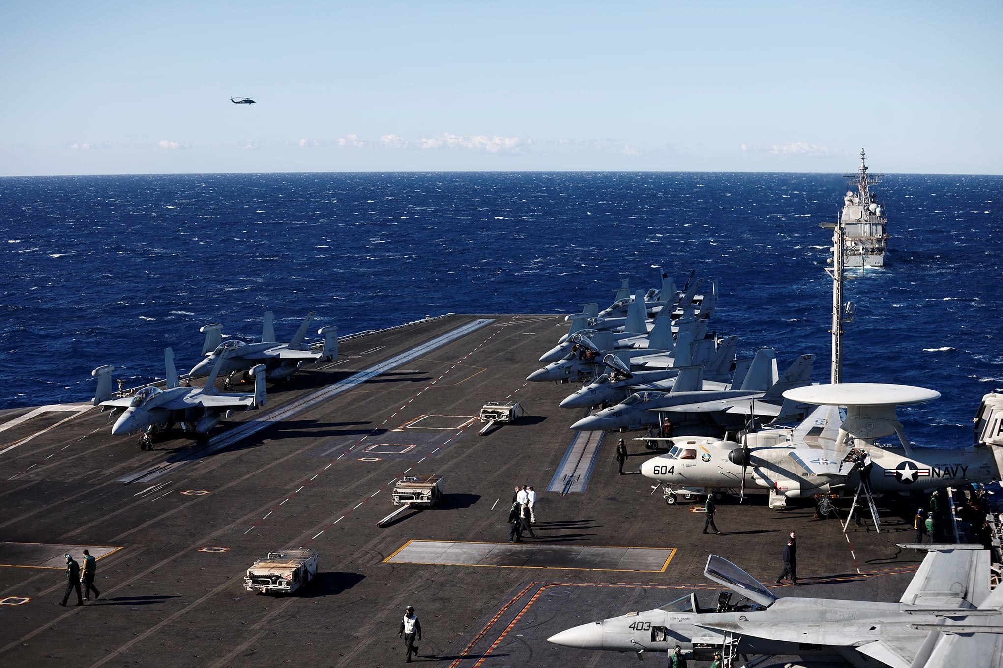 A bordo portaaviones USS Harry Truman