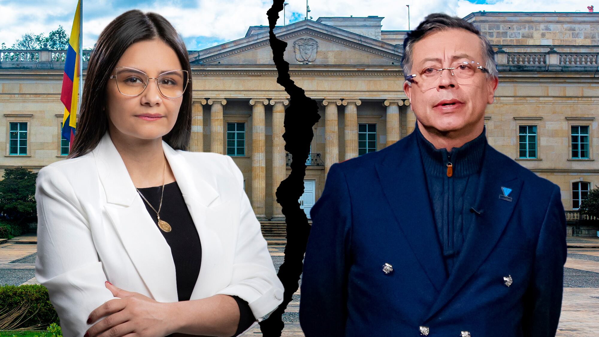 Angie Rodríguez y Gustavo Petro Casa de Nariño