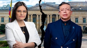 Angie Rodríguez y Gustavo Petro Casa de Nariño