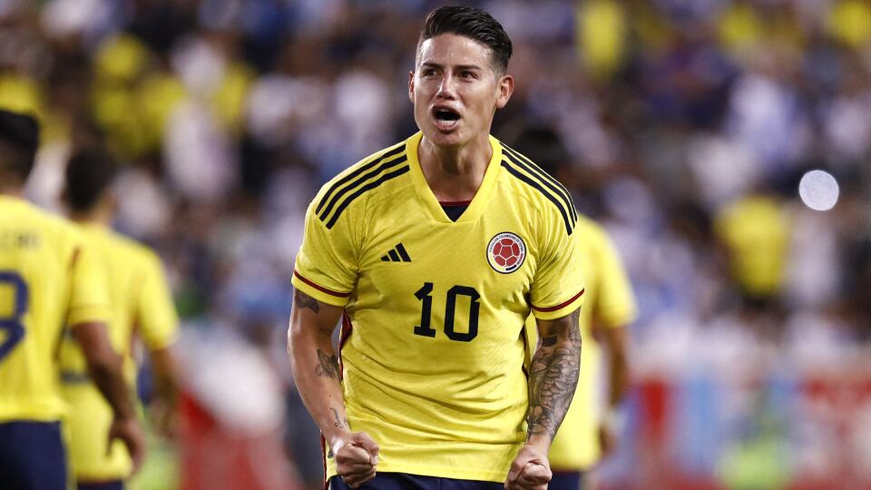 Colombia’s James Rodriguez (10) celebrates his goal during the international friendly football match between Colombia and Guatemala at Red Bull Arena in Harrison, New Jersey, on September 24, 2022.
Andres Kudacki / AFP