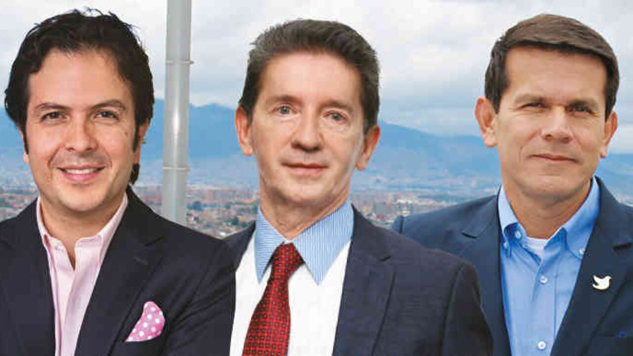 Gilberto Salcedo, presidente de Atac; Luis Pérez, gobernador de Antioquia y Alfredo Bocanegra, director Aerocivil.