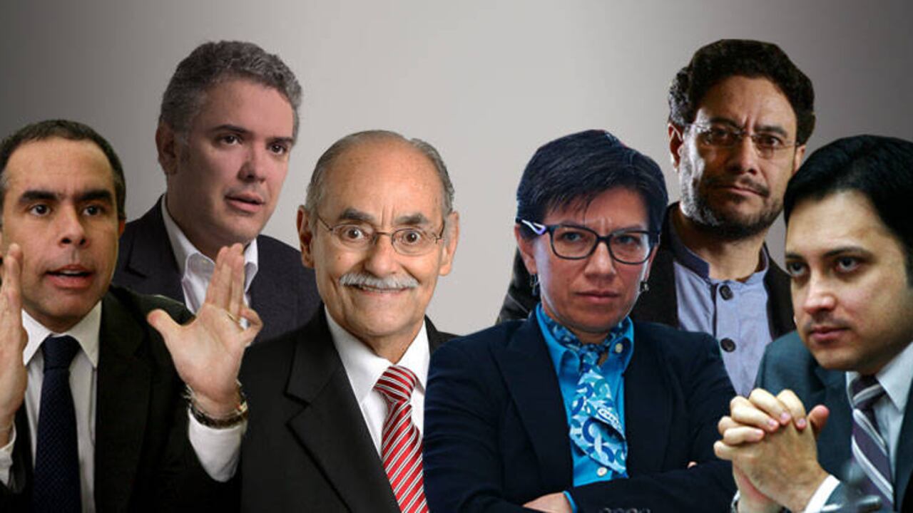 Armando Benedetti, Iván Duque, Horacio Serpa, Claudia López, Iván Cepeda, Carlos Motoa. Debate sobre la JEP
