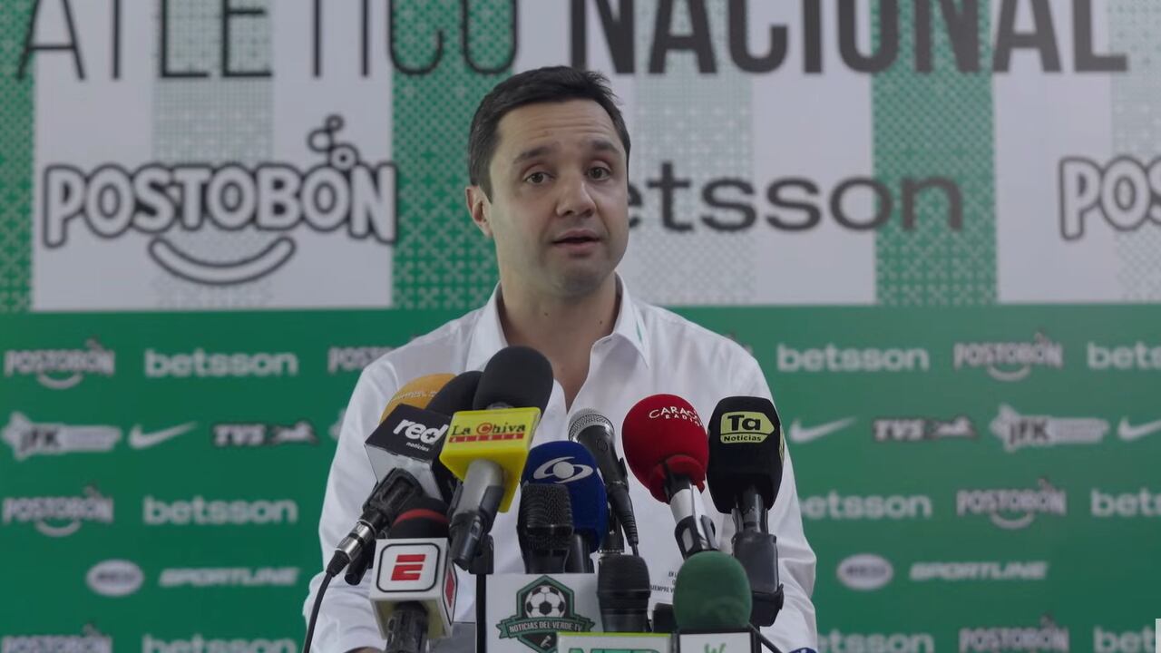 Sebastián Arango, presidente de Atlético Nacional