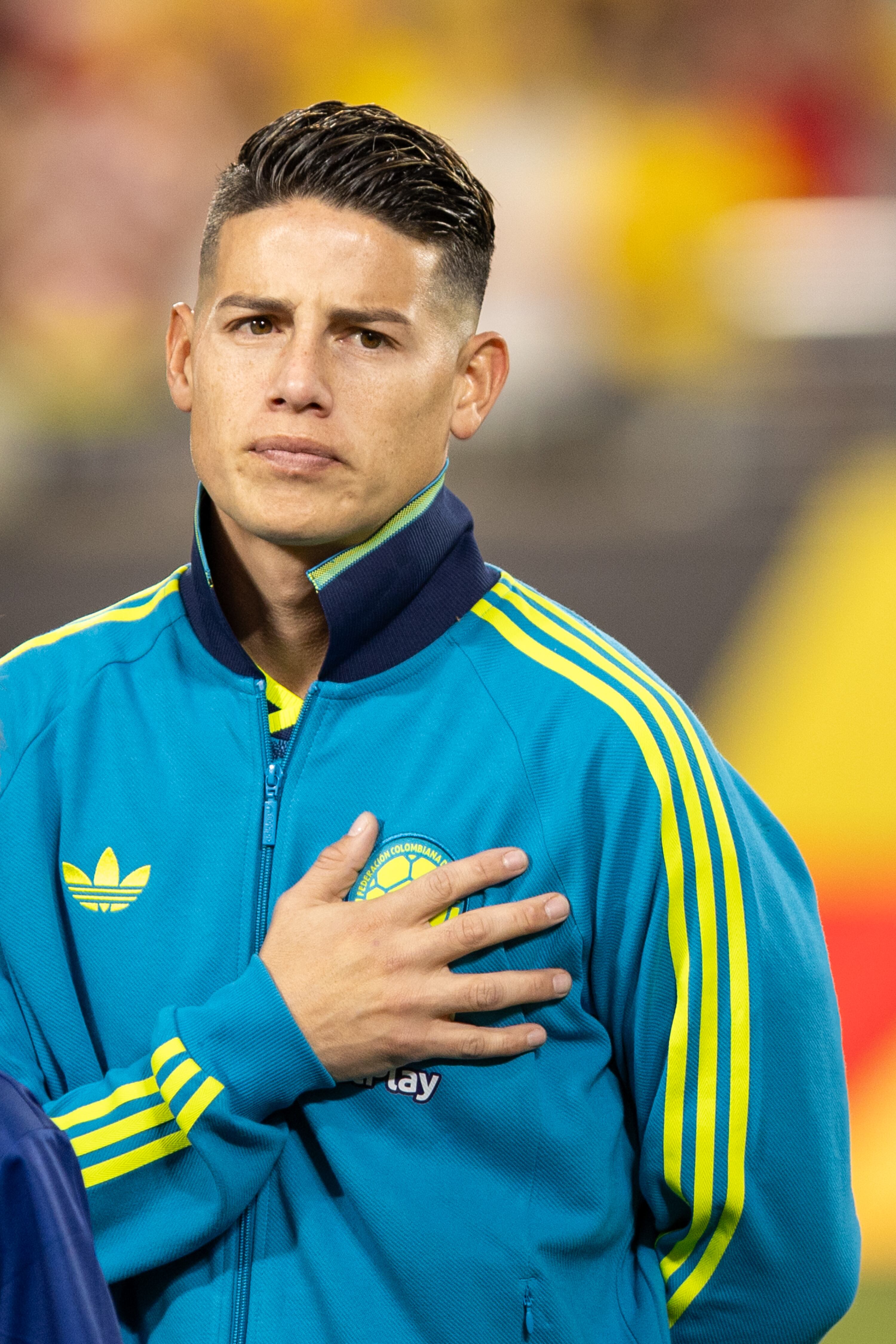 James Rodríguez en los actos protocolarios del amistoso con Croacia en Estados Unidos