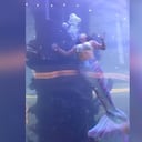 La mujer vivió un angustiante momento en medio del show que realizaba ante varias personas.