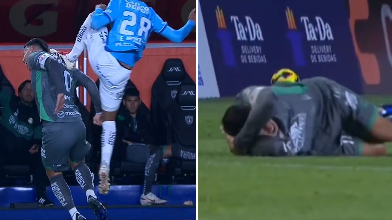 James Rodríguez recibió una patada en la cabeza durante el Pachuca vs. León