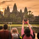 Angkor Wat, sitio declarado Patrimonio de la Humanidad por la UNESCO en Siem Reap, Camboya.
