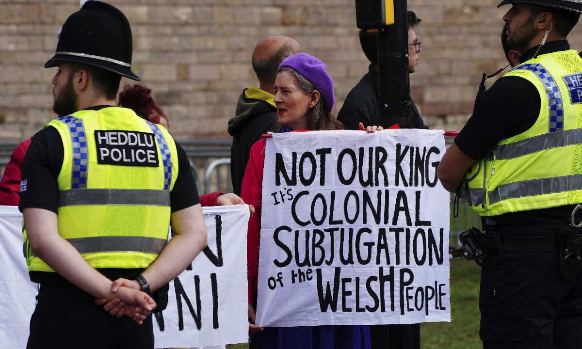 Protestas en el marco de los funerales de Isabel II