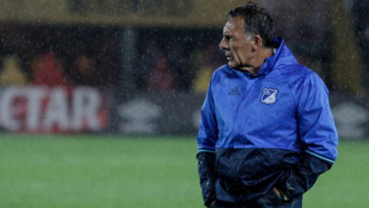 Miguel Ángel Russo cuando dirigía a Millonarios.