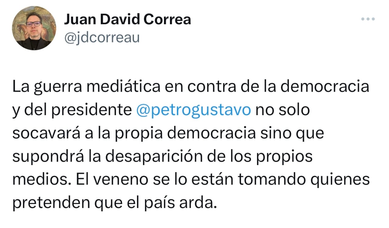 Trino ministro de Cultura Juan David Correa