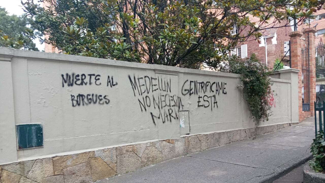 Graffitis protestas norte de Bogotá