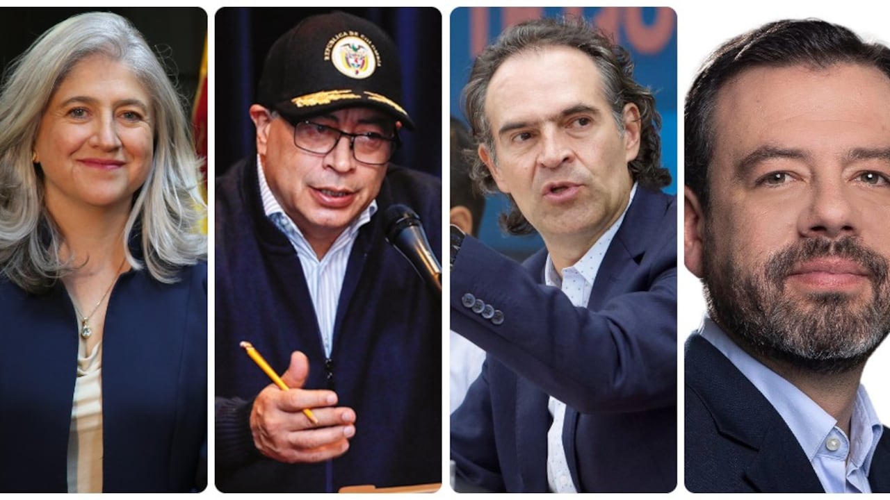Catalina Velasco, Gustavo Petro, Fico Gutiérrez y Carlos Fernando Galán.